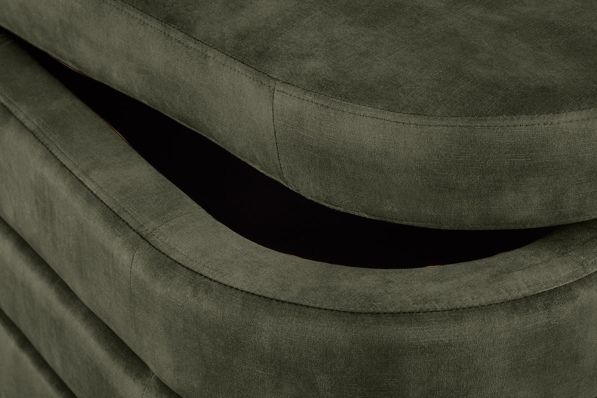 Bench chest VOQUE 115cm velvet green w/ storage space bench seat