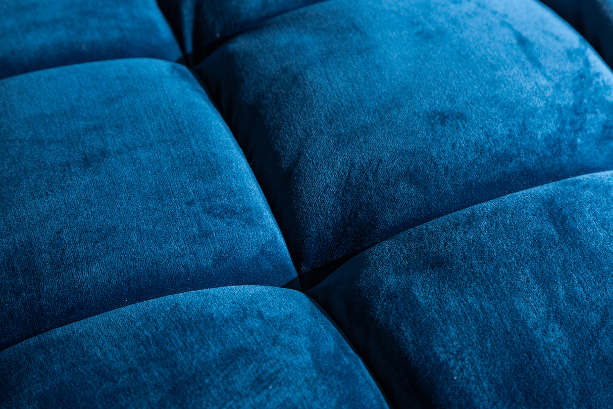Sofa COZY VELVET 220cm 3-seater velvet teal blue