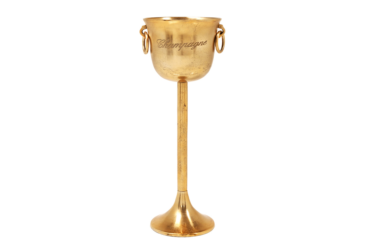 Sektkühler CHAMPAGNE 80cm antik gold