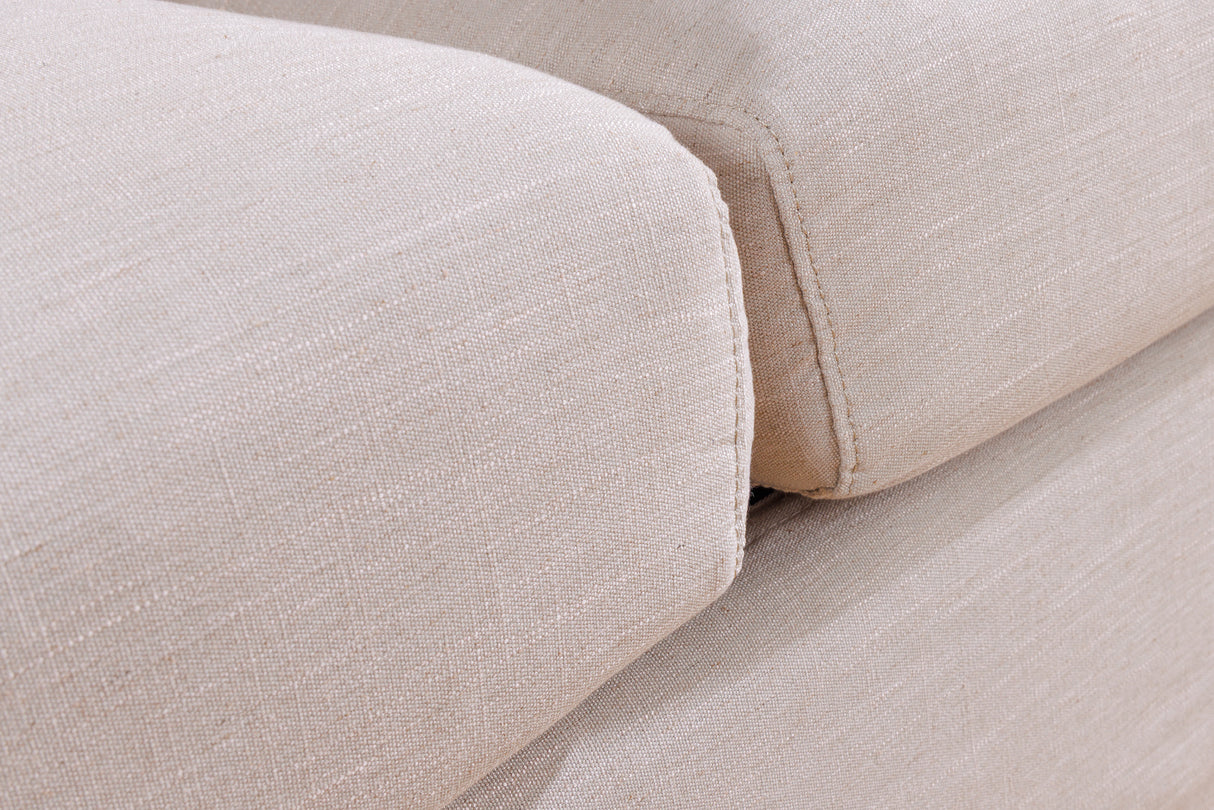 Sofa HEAVEN 210cm 3-seater spring core removable cover linen natural