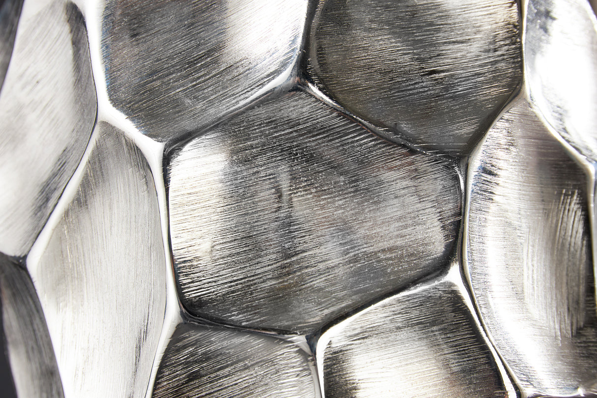 Vase ORGANIC ORIENT 45cm mit Hammerschlageffekt silber