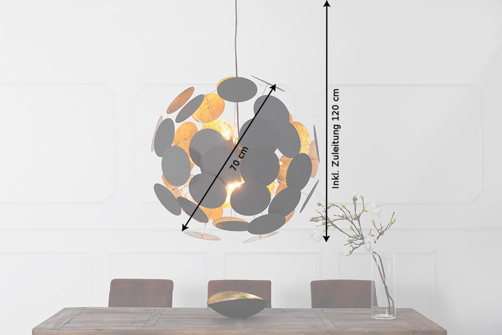 Pendant lamp INFINITY HOME 70cm black gold