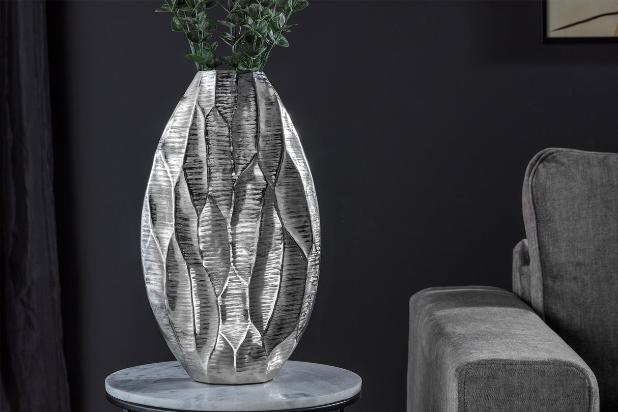 Vase ORGANIC ORIENT 45cm silber