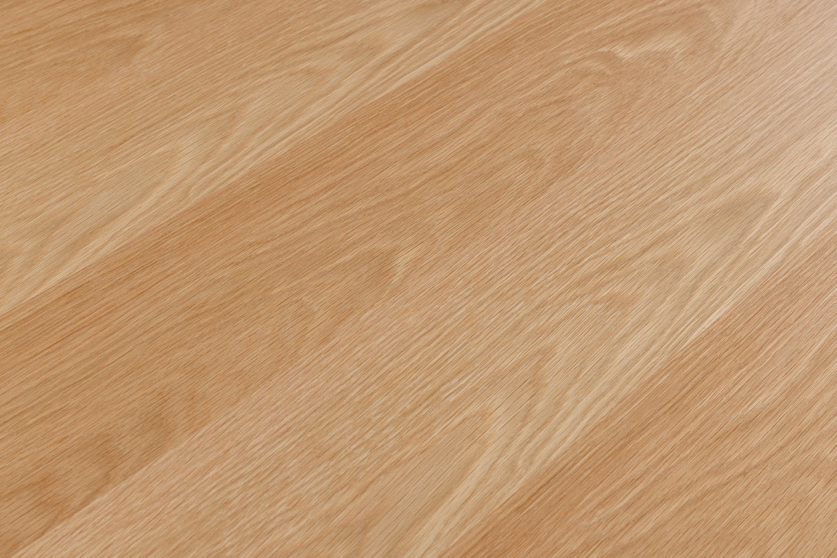 Dining table ZEUS 240cm natural oak wood look w/ black metal frame