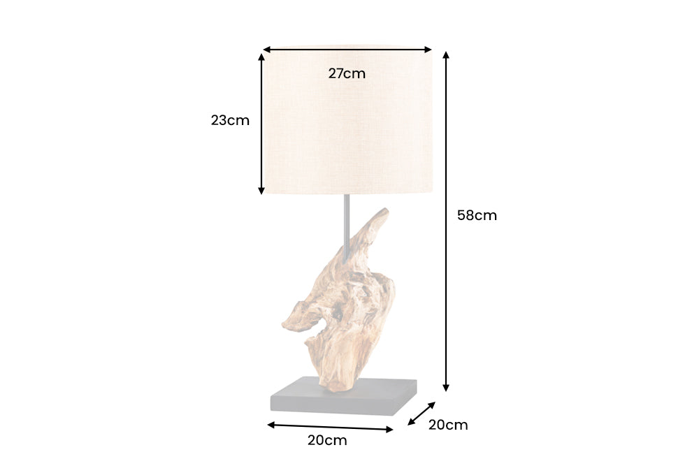 Table lamp HYPNOTIC 58cm teak wood natural