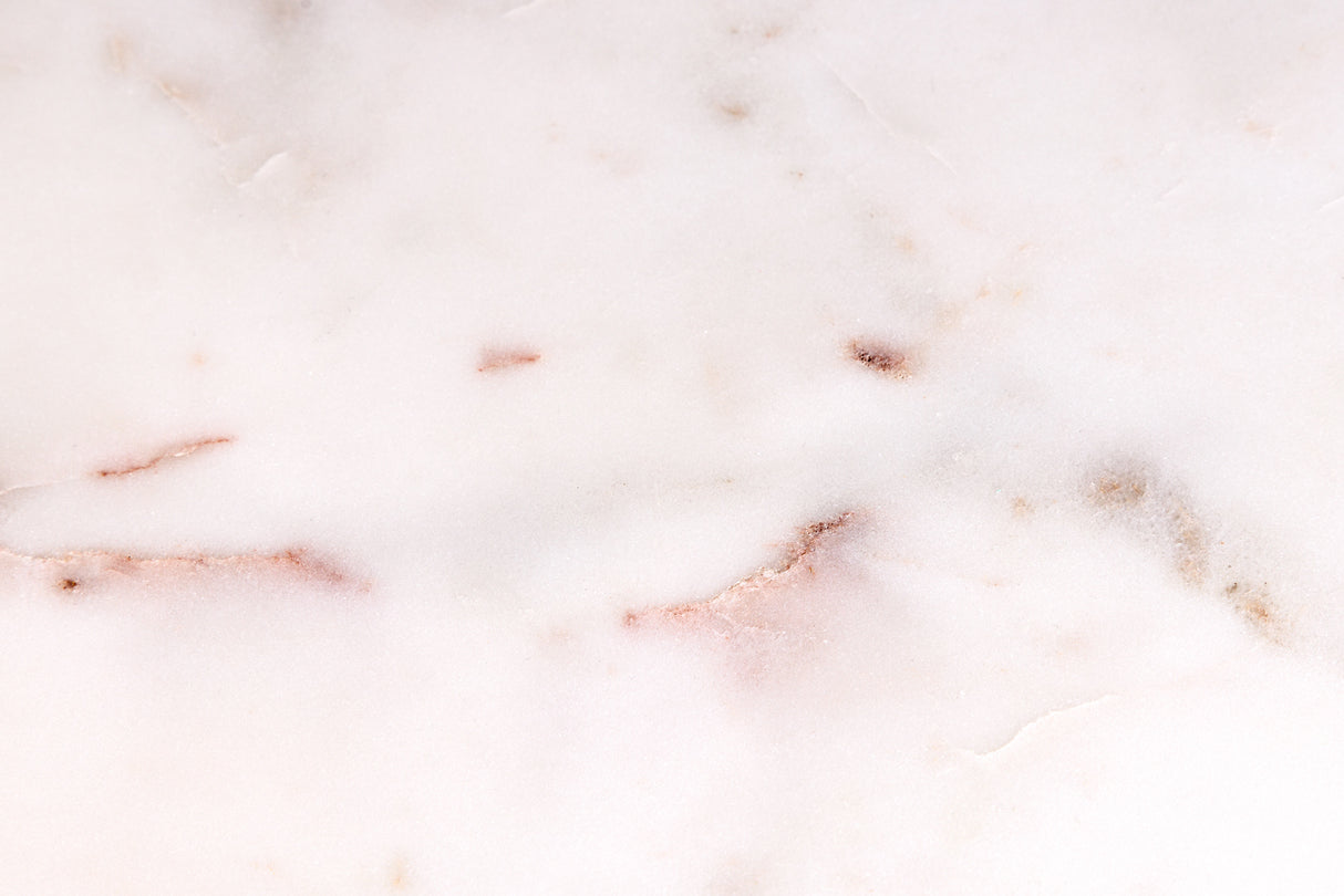 Sideboard TRES CHIC 70cm mango wood natural w/ white marble top and golden handles