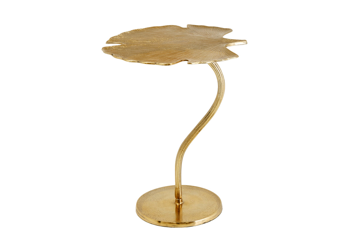 Side table GINKGO LEAF 53cm gold