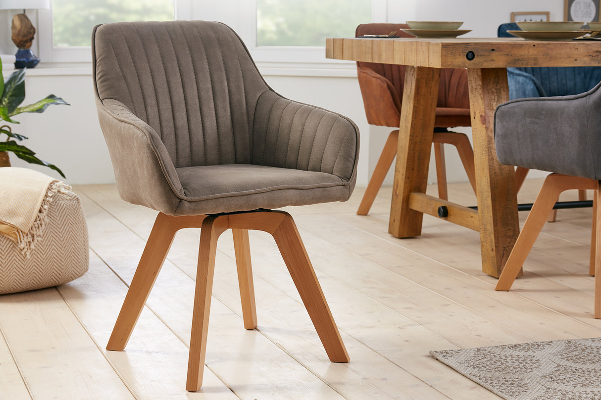 Drehstuhl LIVORNO 180° Mikrofaser taupe