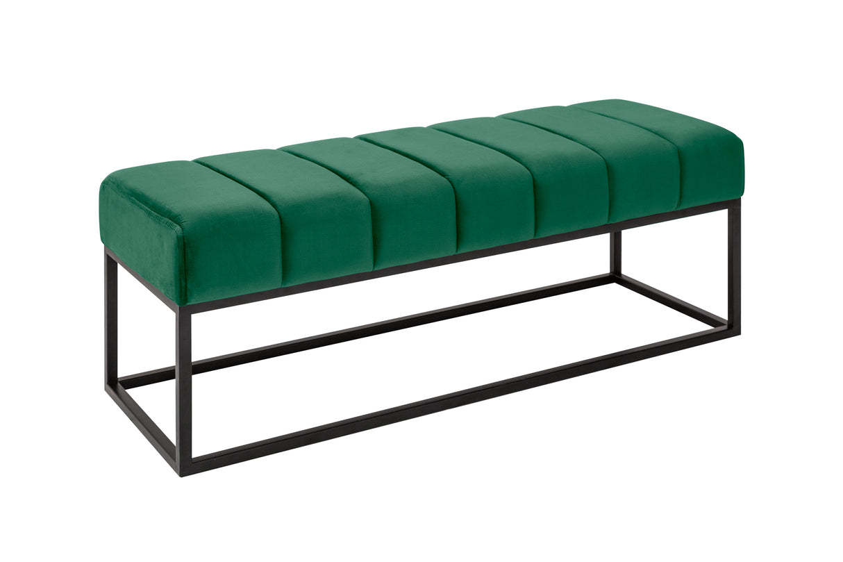Bank PETIT BEAUTE 110cm Samt smaragdgrün