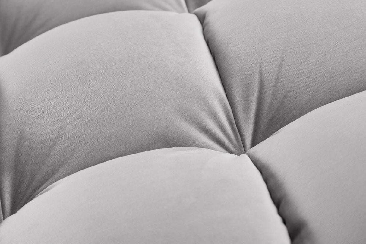Corner sofa COZY VELVET 260cm velvet grey