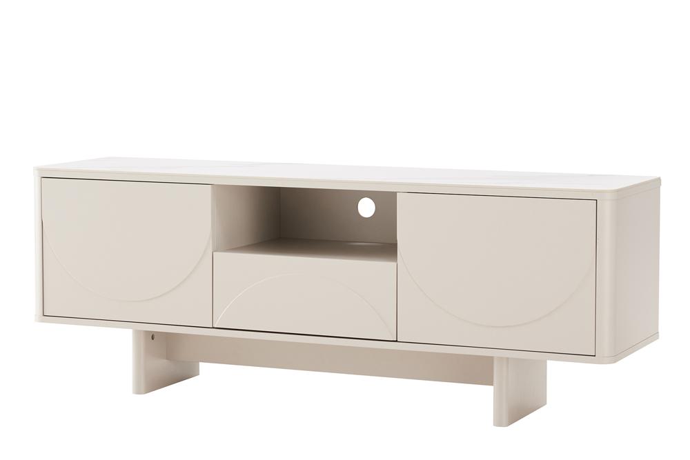 TV Board SAVOY 150cm 3D w/ white marble ceramic top