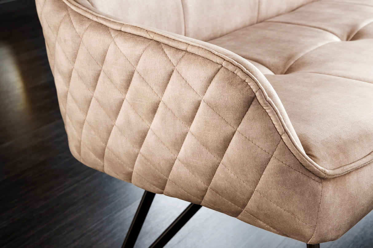 Bench EUPHORIA 160cm velvet champagne greige