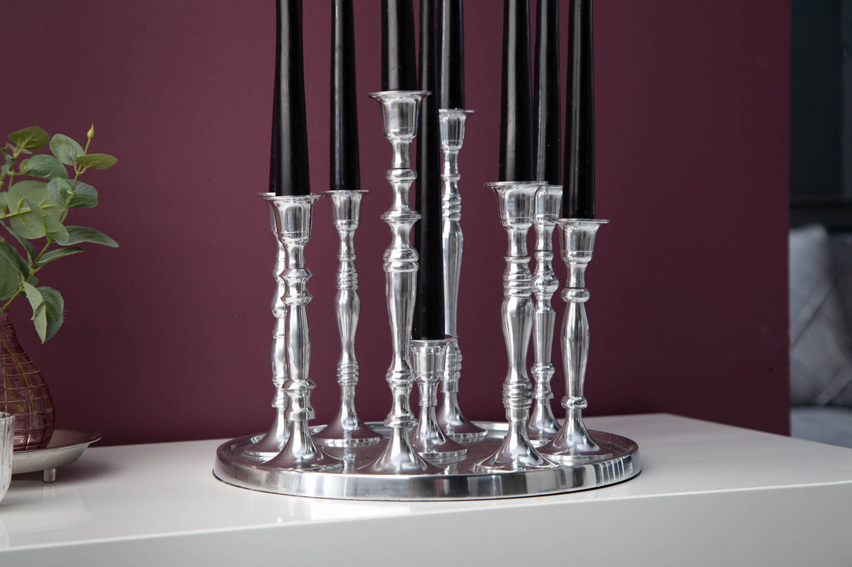 Candleholder MODERN BAROCK 9 flames silver