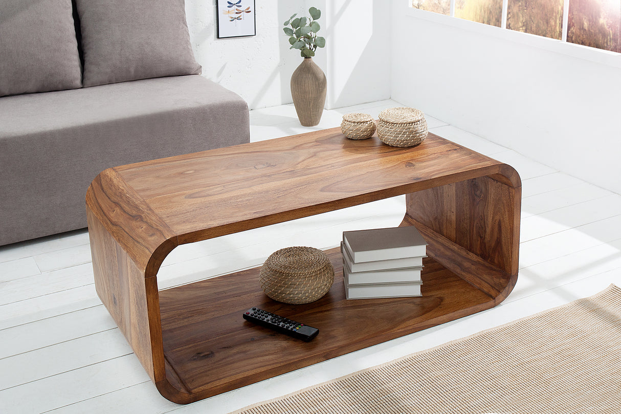Coffee table TV-board CUBUS 100cm sheesham wood