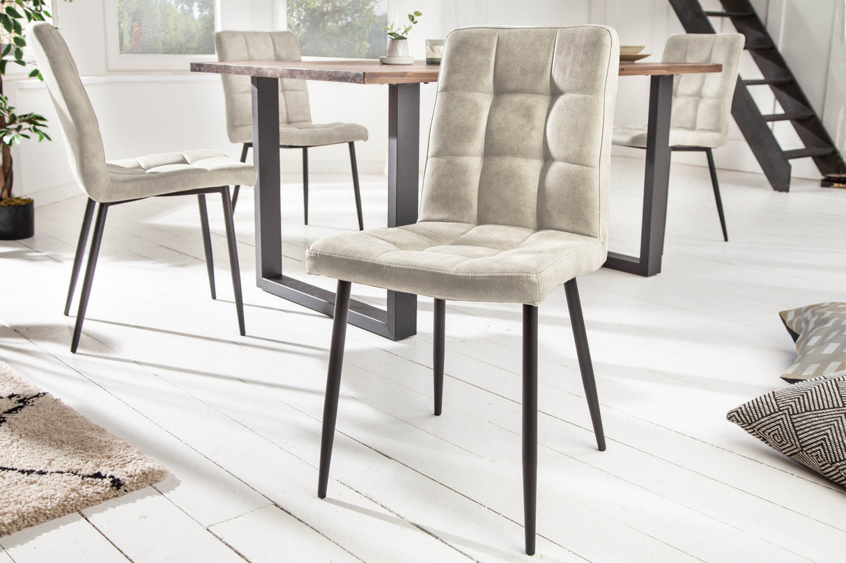 Chair MODENA microfibre light grey