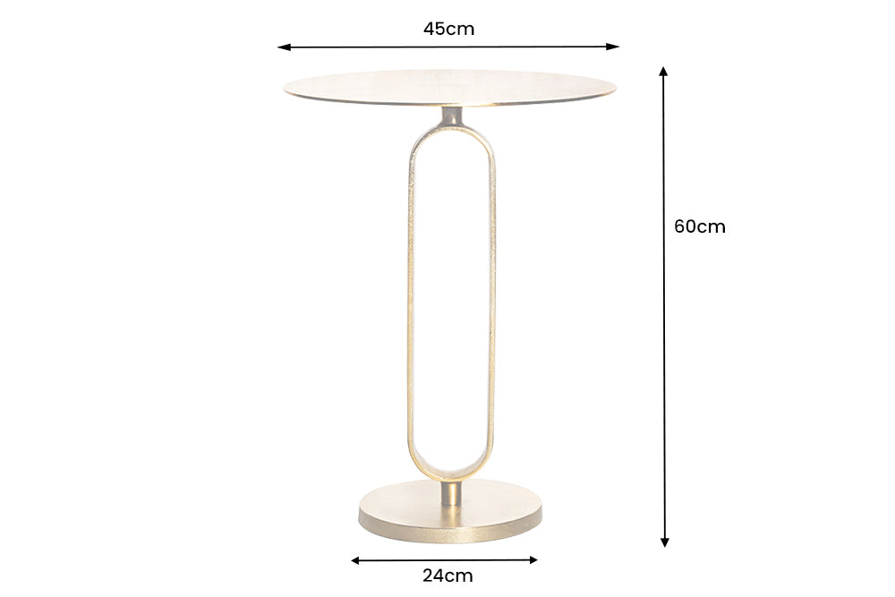 Beistelltisch ELEGANCE 60cm handgefertigt gold
