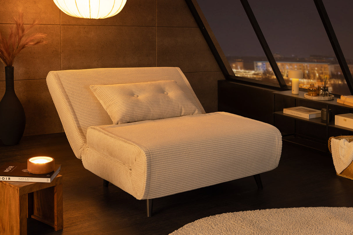 Schlafsessel SMART MULTIFUNCTION 100cm Cord beige