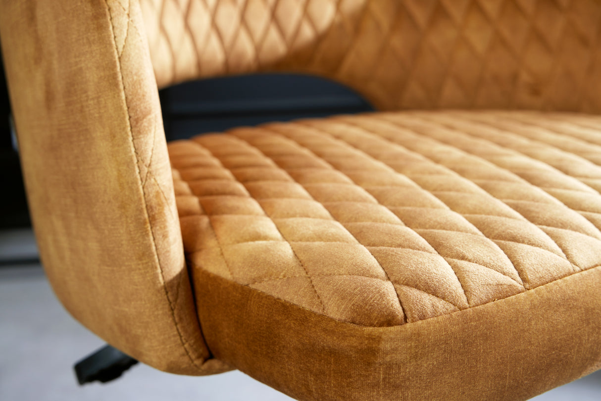 Bürostuhl PARIS 43-50cm Dekorsteppung senfgelb