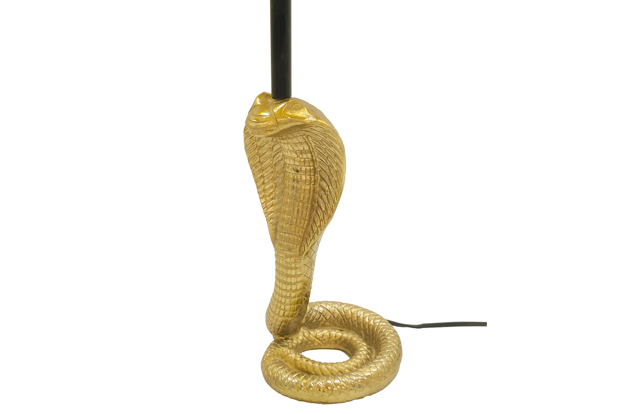 Table lamp COBRA 65cm black lampshade w/ golden frame