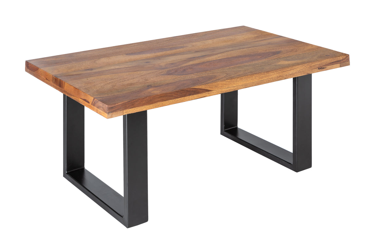 Coffee table IRON CRAFT 100cm U-legs sheesham wood