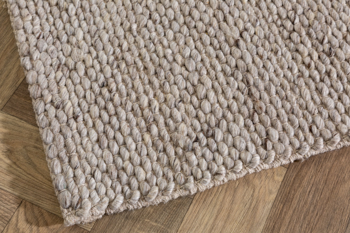 Teppich WOLLE 160x240cm silbergrau