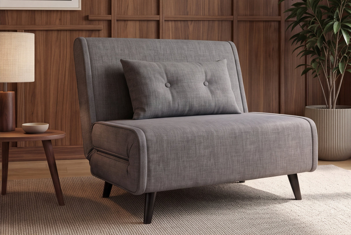 Sleeping chair SMART MULTIFUNCTION 100cm velvet grey