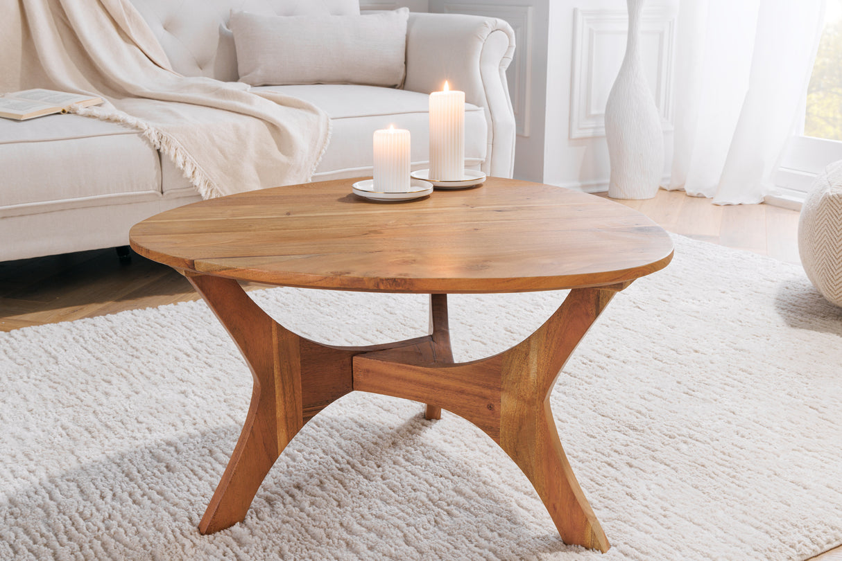 Couchtisch ARCHITECTURE 70cm Akazie Honig Finish
