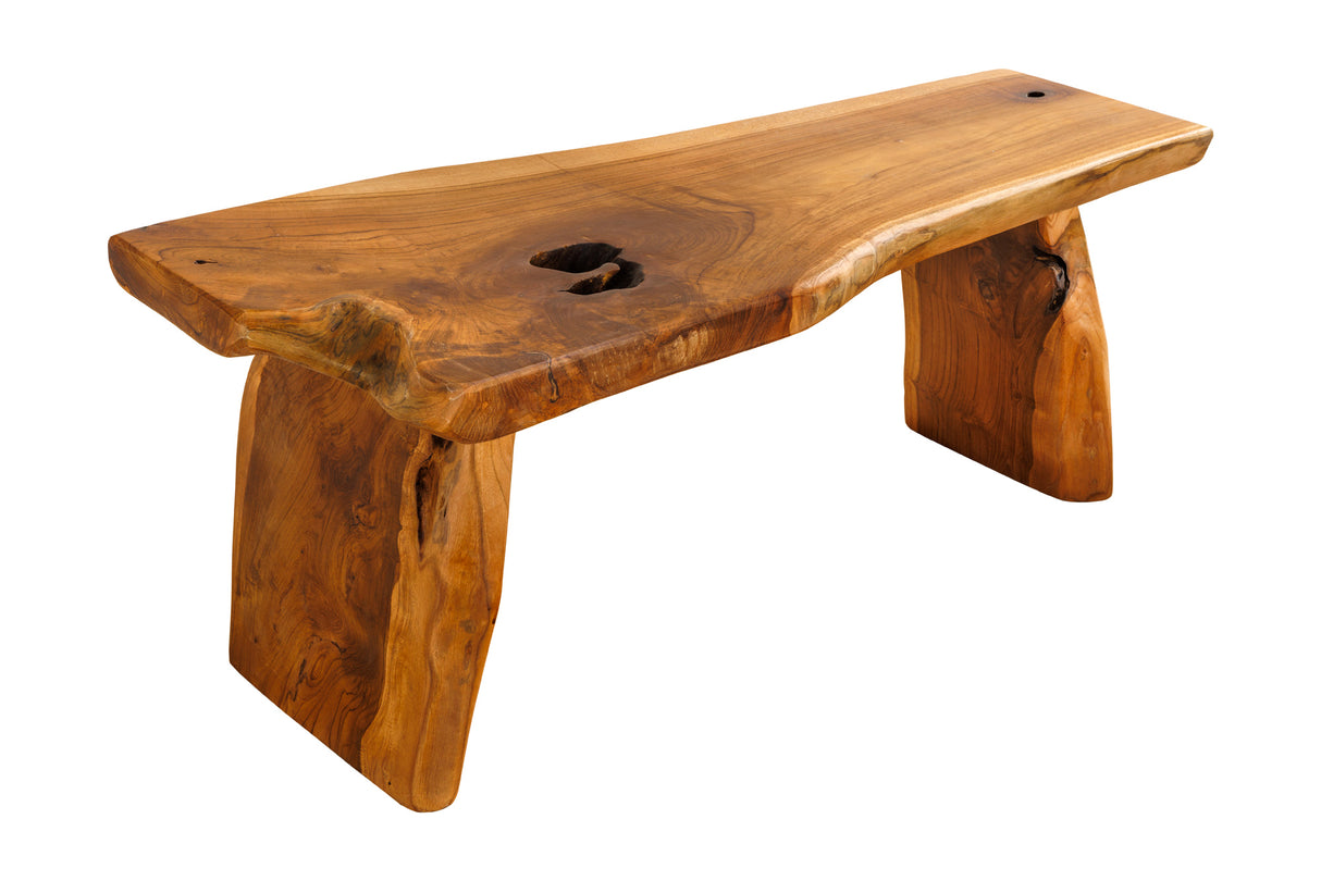 Bench ROOT 100cm teak wood natural brown