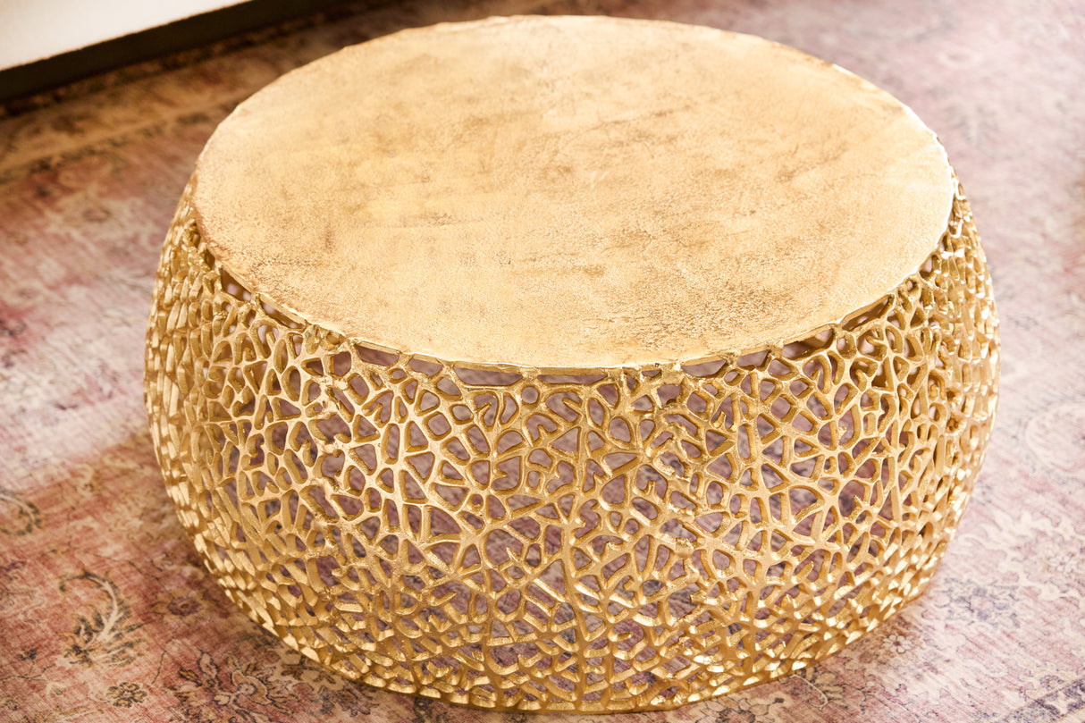 Couchtisch ABSTRACT LEAF 75cm gold
