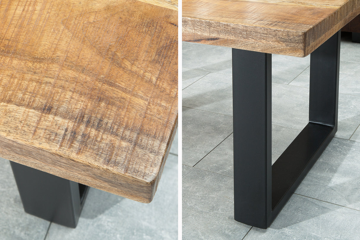 Coffee table IRON CRAFT 100cm mango natural industrial style