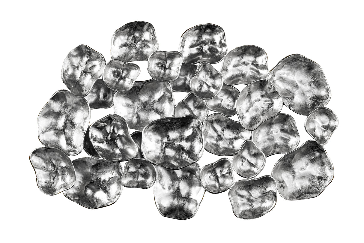 Wanddeko VARIATION 100cm silber handgefertigt