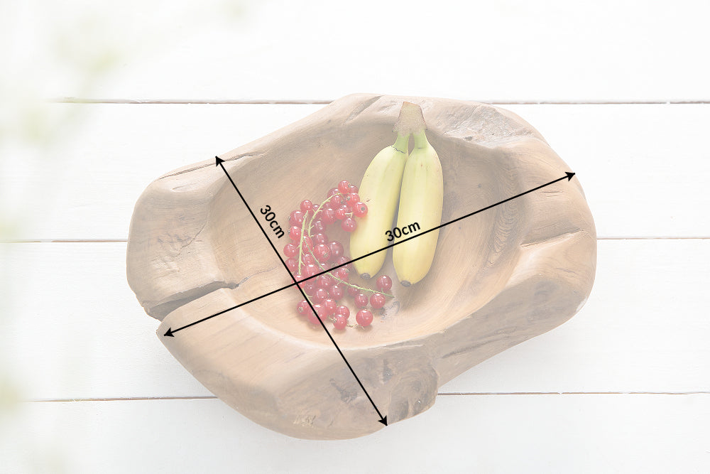Wurzelholz Schale 30cm Teakholz Natur