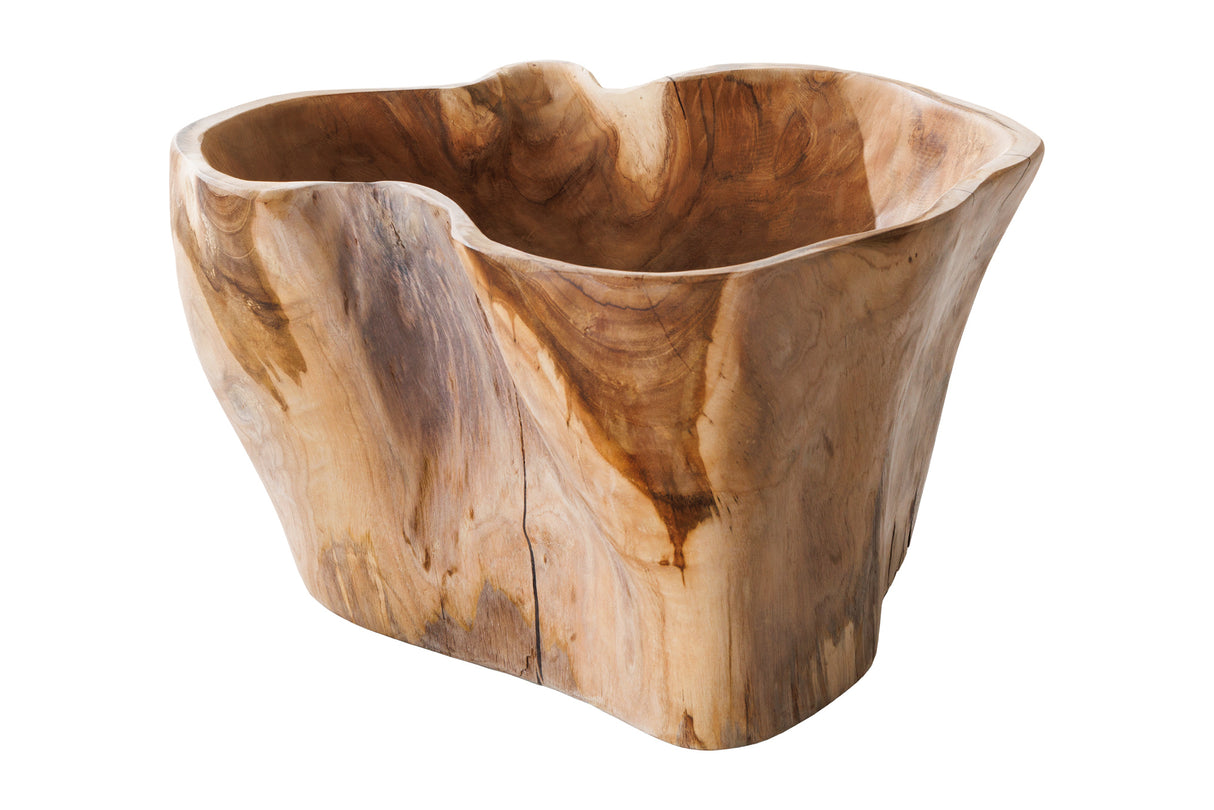 Dekoschale FLOWERS 35cm Teakholz natur