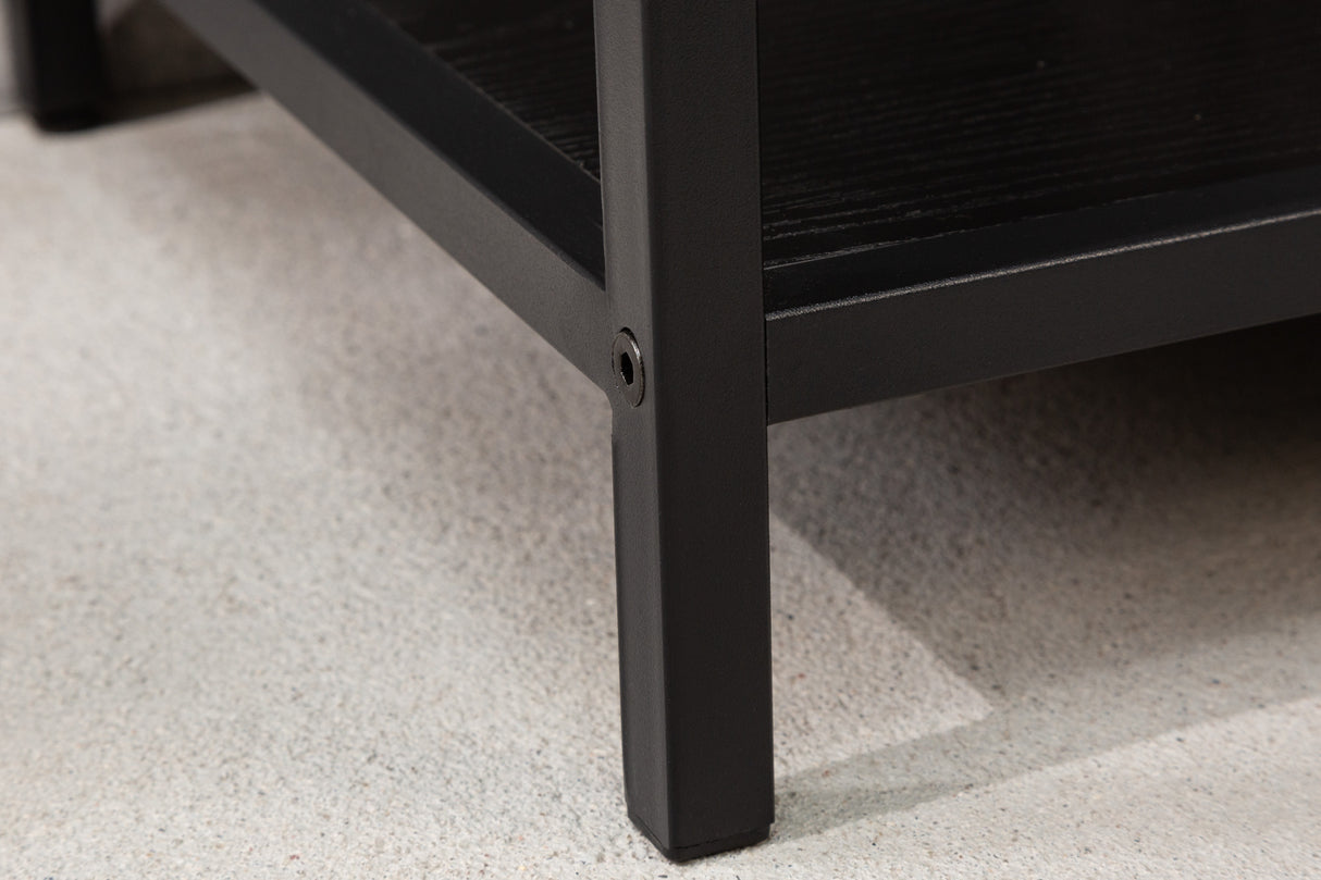 Regal SLIM LINE 185x77cm Esche Holzoptik schwarz