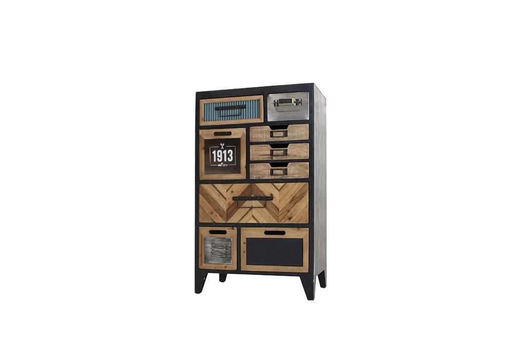 Sideboard SECRETS 95cm Kiefernholz Vintage Braun