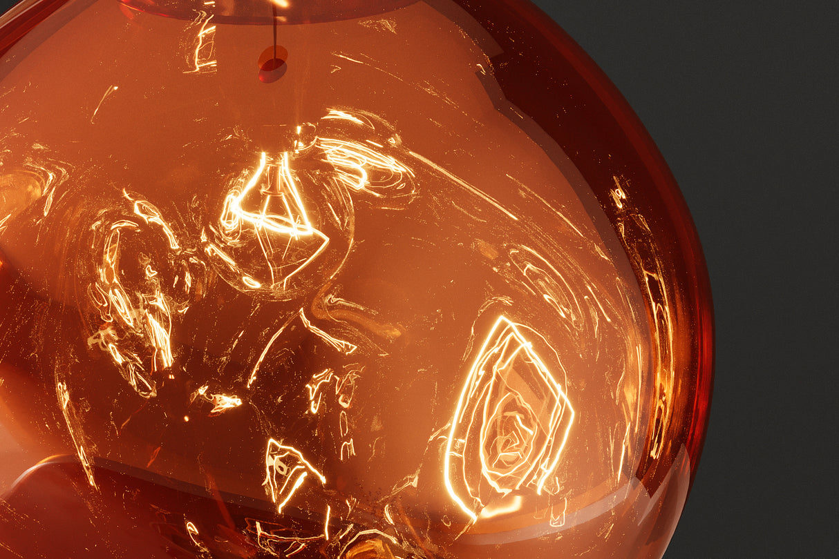 Pendelleuchte LIQUID DIAMOND 35cm Glas kupfer