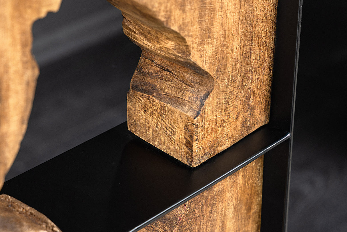 Stehleuchte DESIGNED BY NATURE 165cm Regenbaumholz natur schwarz