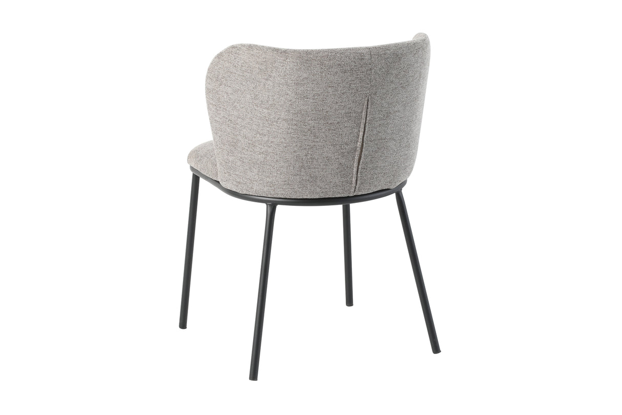Stuhl LYON Metallgestell schwarz graubeige