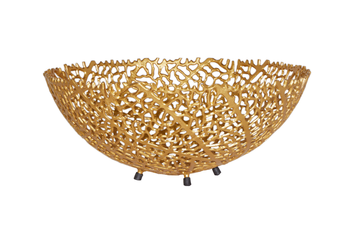 Bowl ABSTRACT LEAF 45cm gold