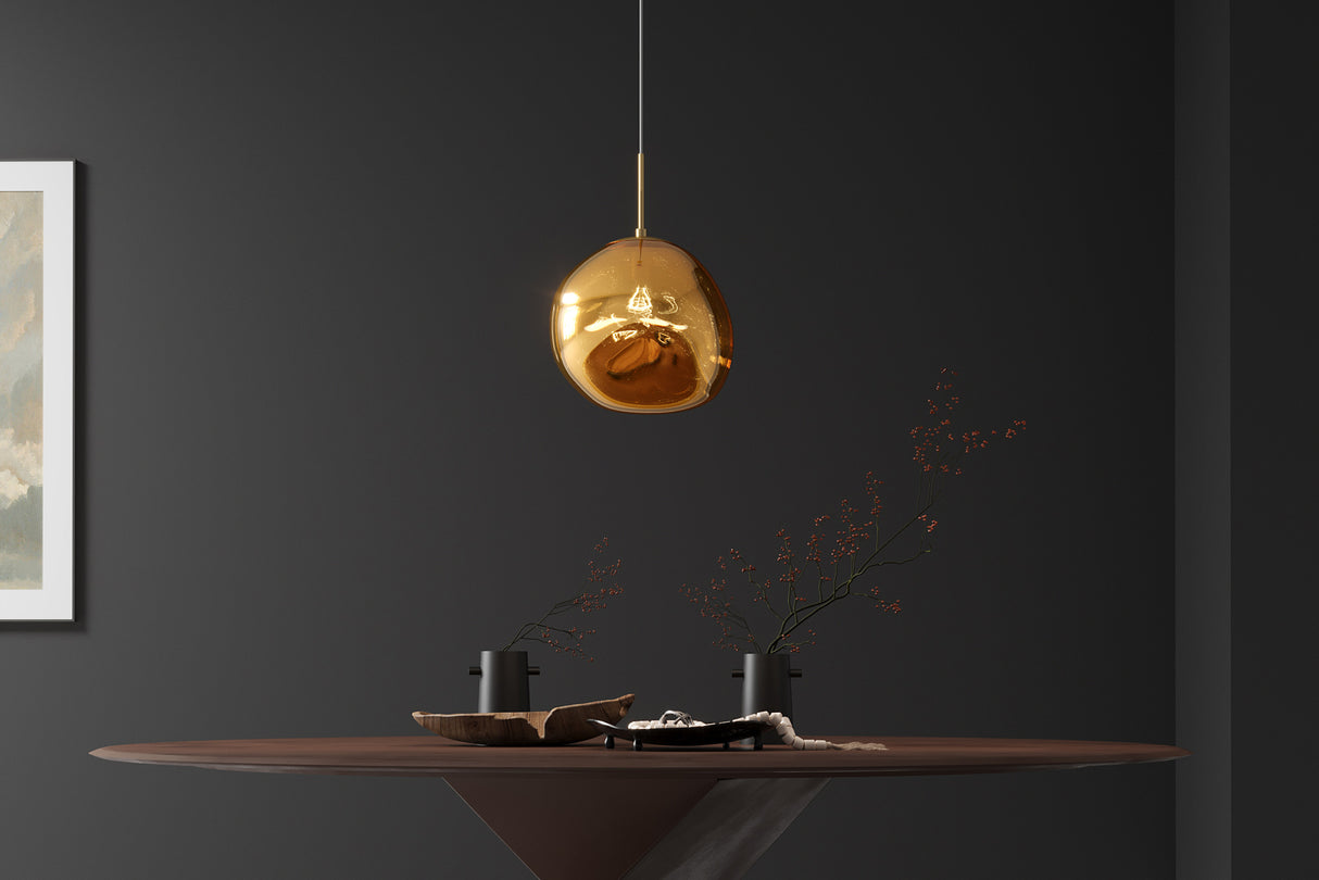 Pendelleuchte LIQUID DIAMOND 35cm Glas gold