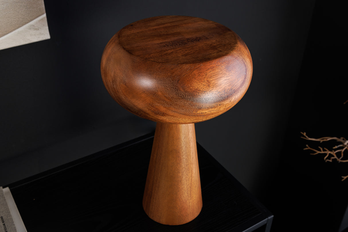 Table Lamp ALVA 40cm iron and acacia wood natural