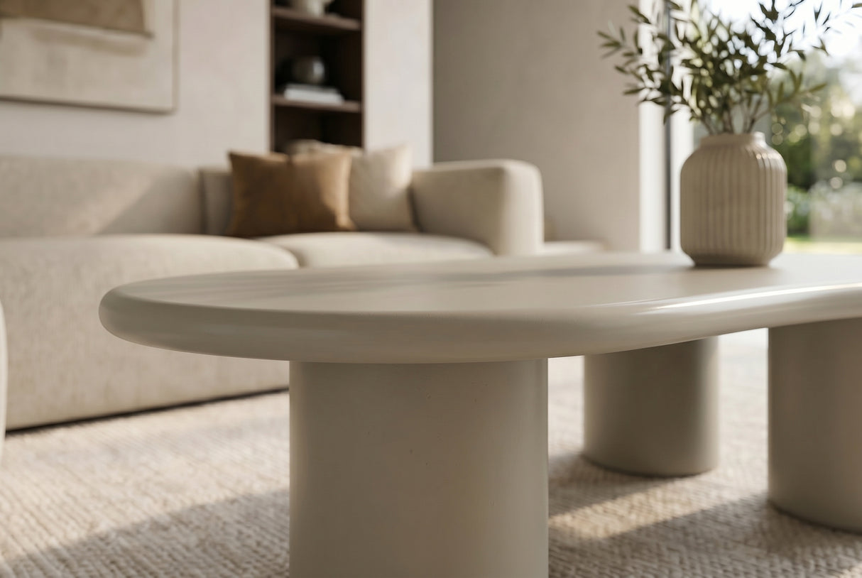Coffee table ORGANIKO 130cm greige beige
