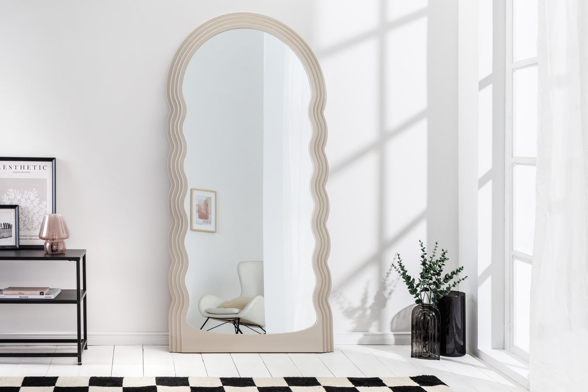Wall mirror WAVE 160cm greige