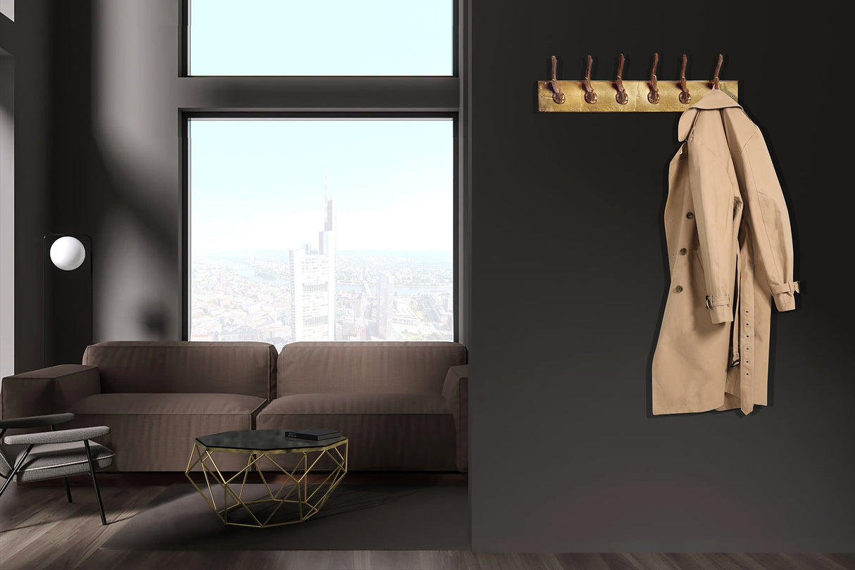 Wall coatrack DEER 50cm aluminium gold