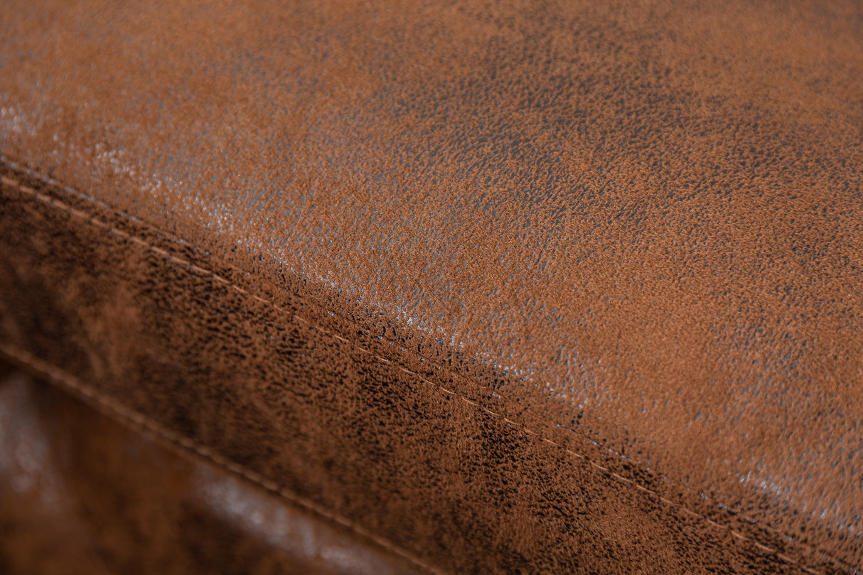 Ecksofa MODERN BAROCK 275cm Microfaser antikbraun im Chesterfield Stil