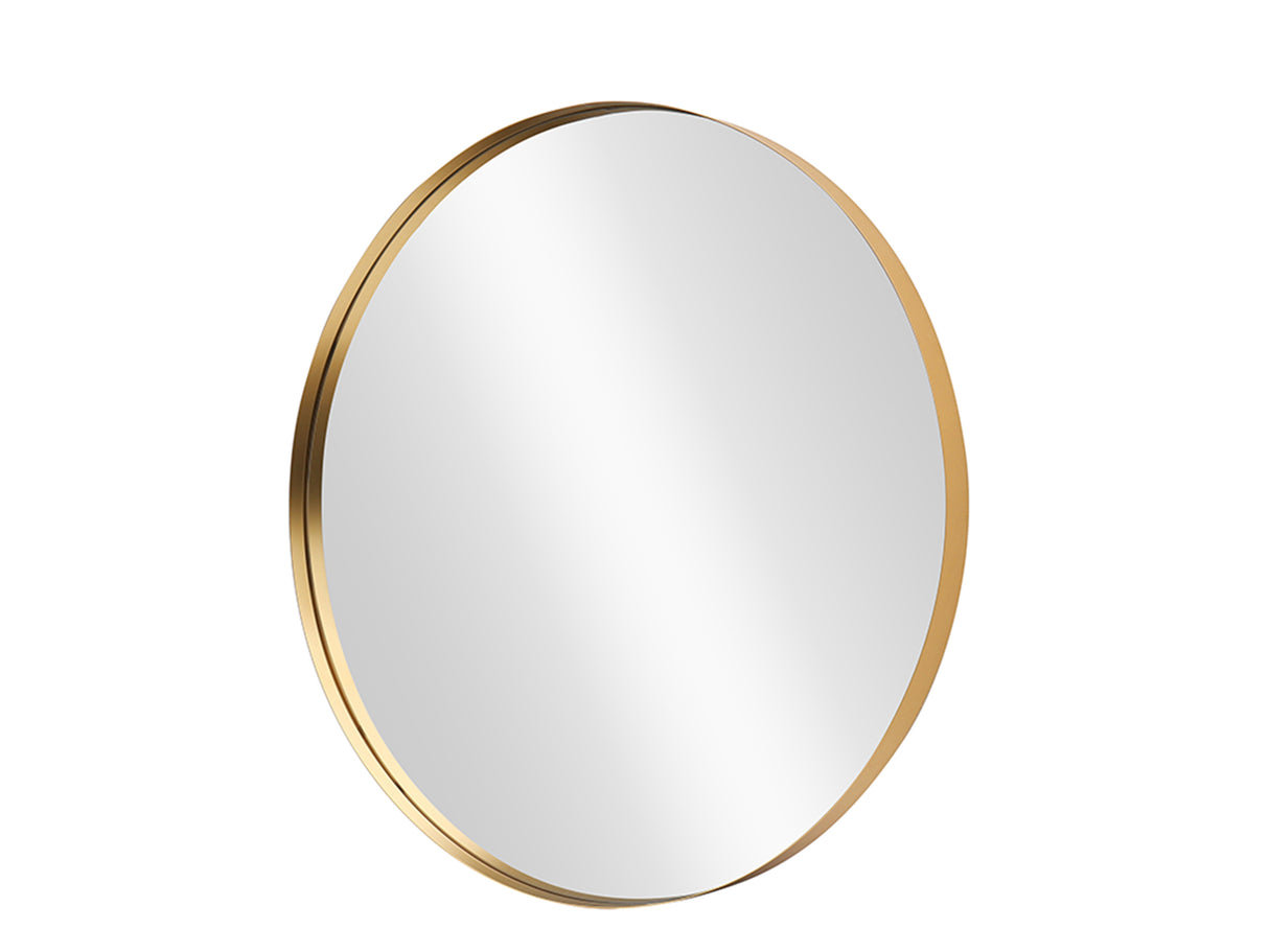 Wall mirror PORTRAIT 40cm round aluminium gold