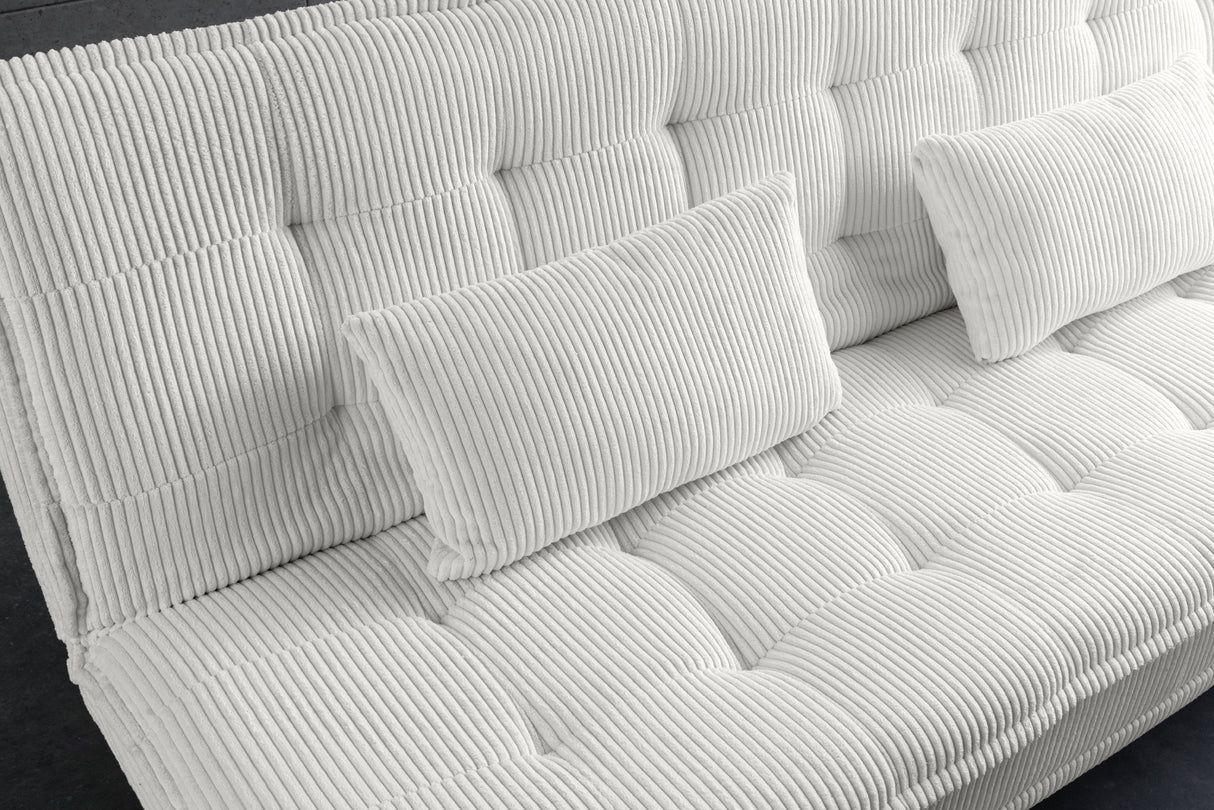 Sofa bed JAZZ 195cm 3-seater cord beige