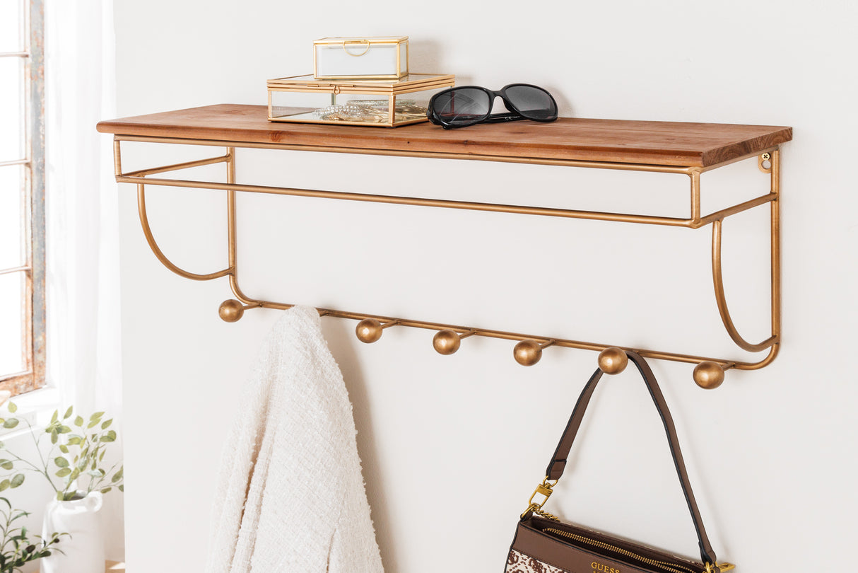 Coatrack HERITAGE 80cm iron natural pine wood