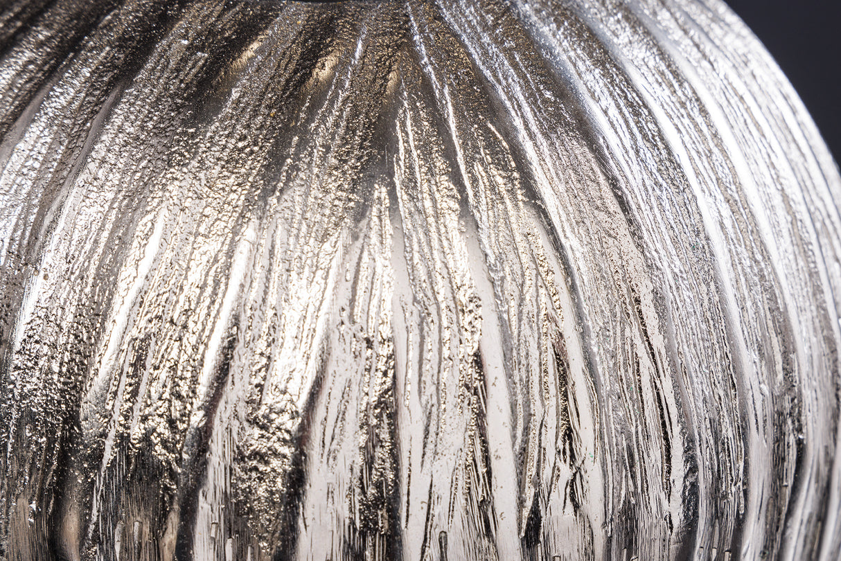 Deko-Vase ELEGANCE 20cm mit Hammerschlag-Effekt Silber