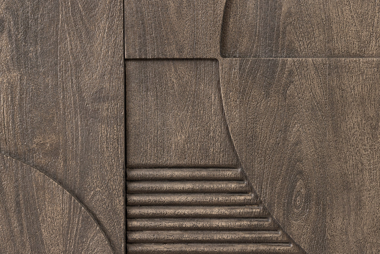 Sideboard ART DECO 170cm 3D Mangoholz grau